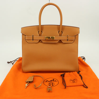 Epsom Birkin 30 Natural G hardware J engraved