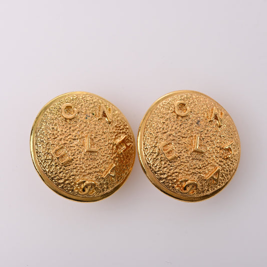 Logo Earrings Gold