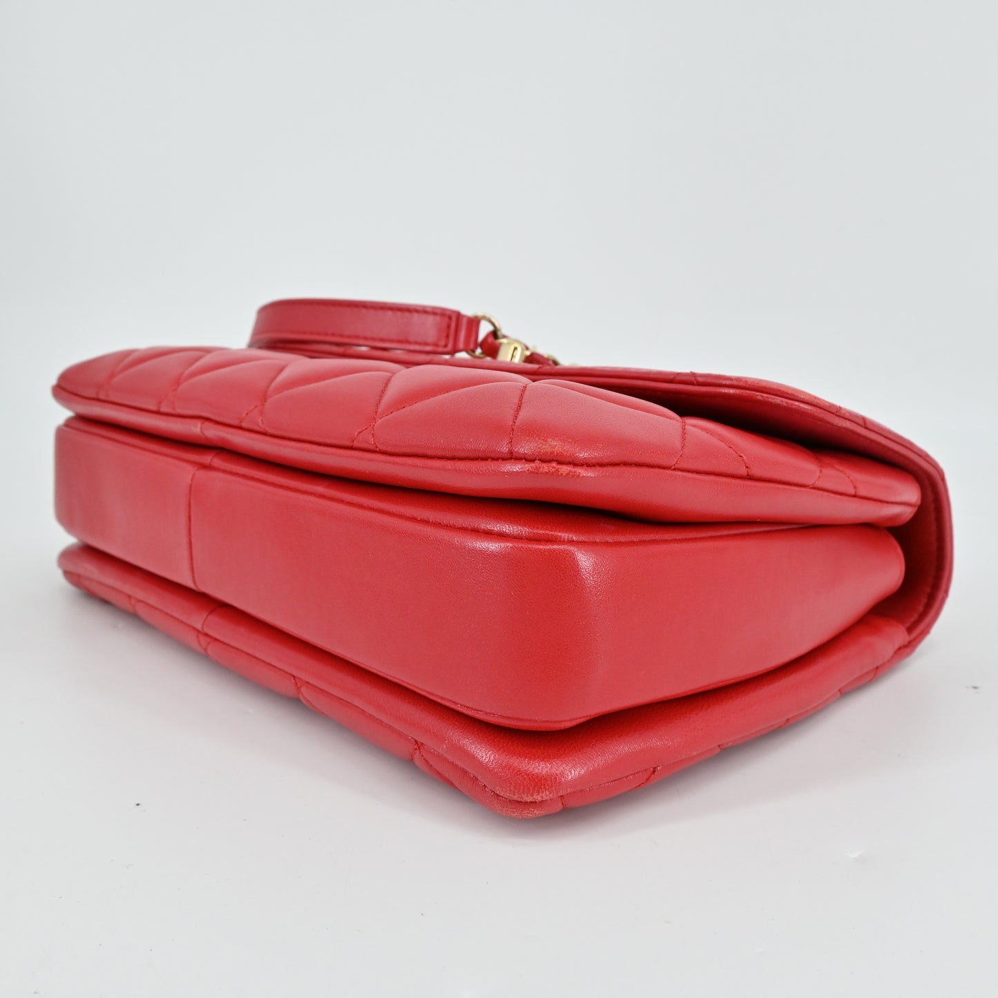 Lambskin 2WAY bag, red, G metal fittings, no seal