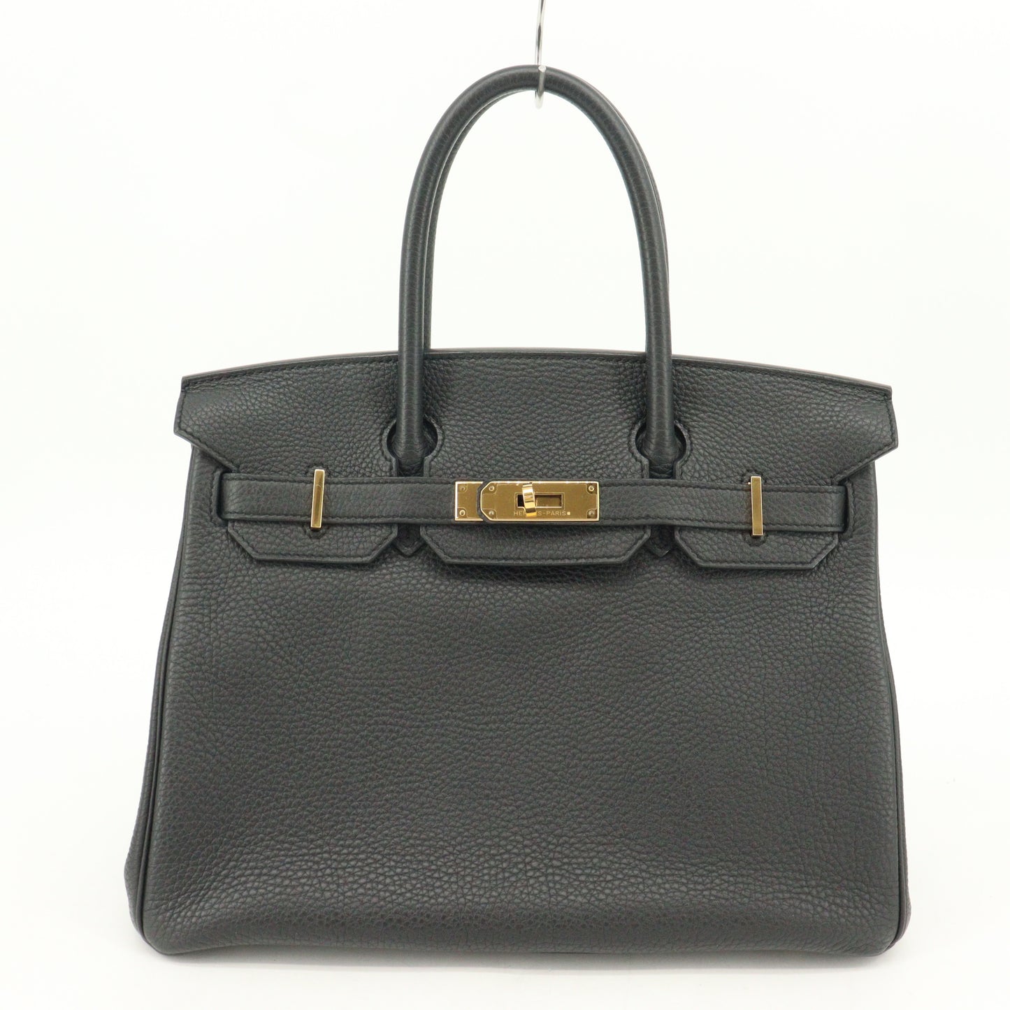 Togo Birkin 30 G metal fittings, black, R stamped