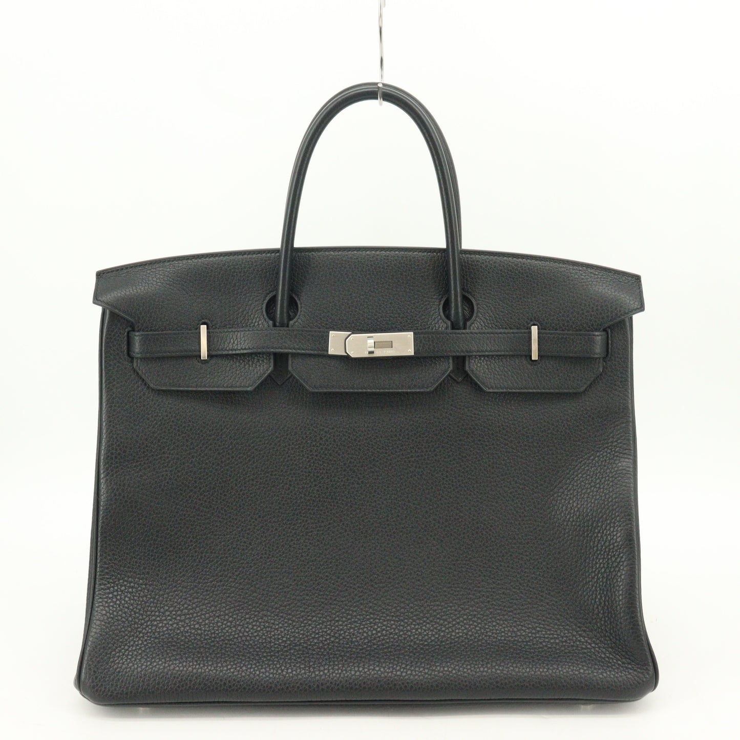 Togo Birkin 40 Matte Silver Hardware PSO Black C Stamp