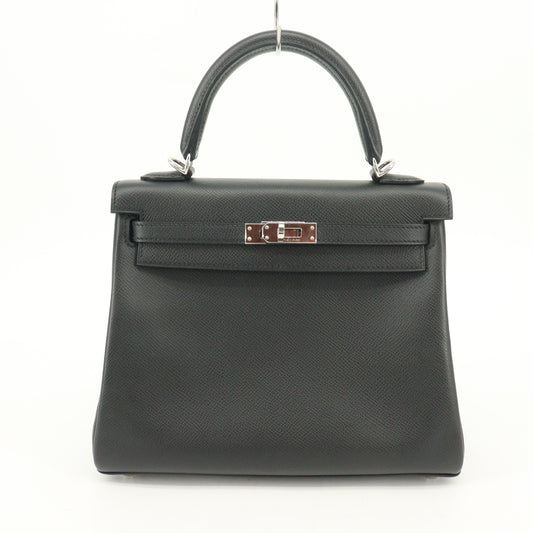 Veau Epsom Kelly 25 SV hardware Black □M stamp