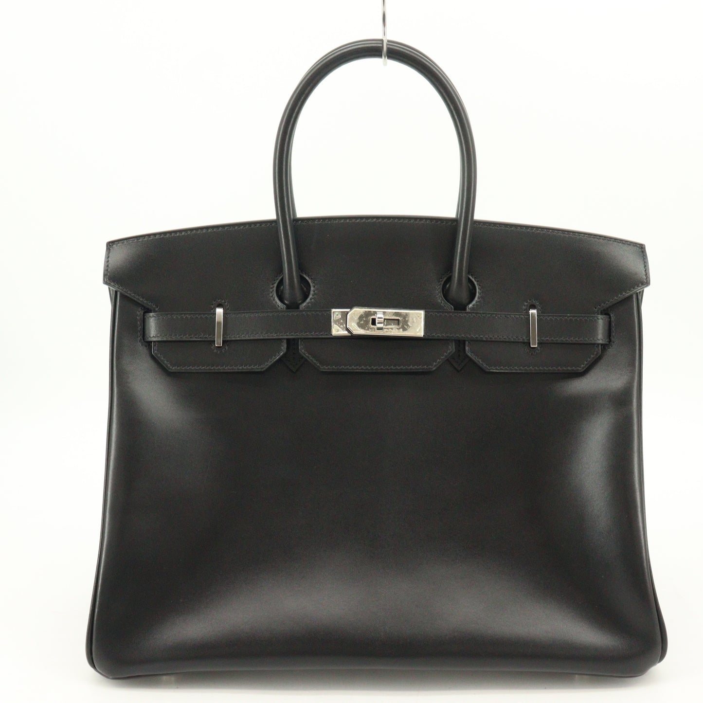 Box calf Birkin 35 SV hardware Black □F stamp