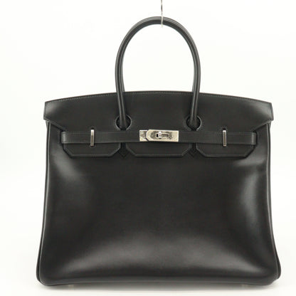 Box calf Birkin 35 SV hardware Black □F stamp