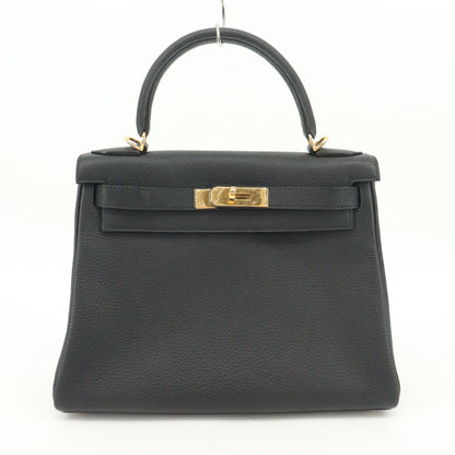 Togo Kelly 28 G hardware, black, E stamp