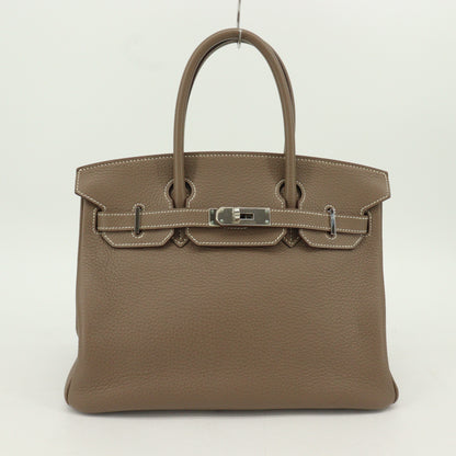 Togo Birkin 30, silver hardware, etoupe, M stamp