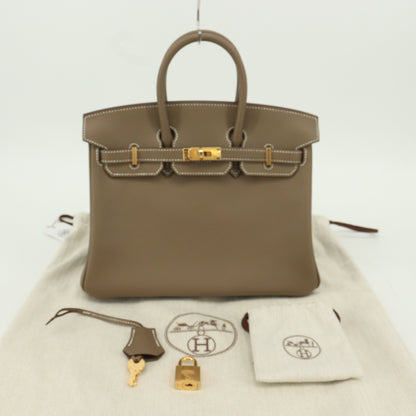 Swift Birkin 25 G hardware, Etoupe, B stamp