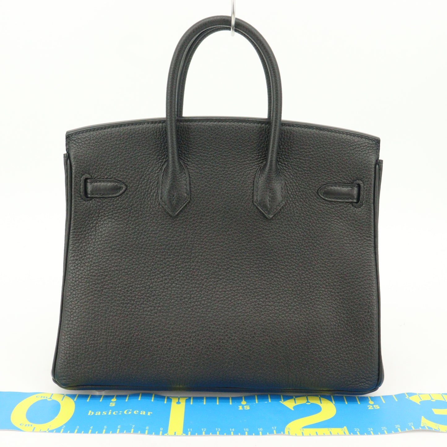 Togo Birkin 25 Silver hardware Black T stamp