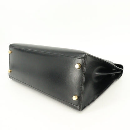 Box calf Kelly 32 black G hardware 〇A stamp