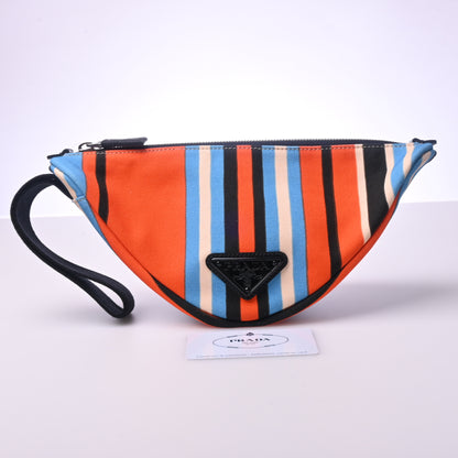 Canvas Triangle Clutch Colorful