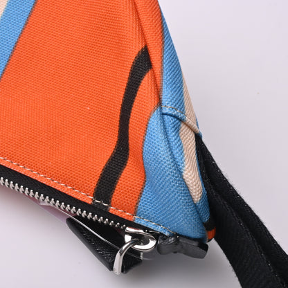 Canvas Triangle Clutch Colorful