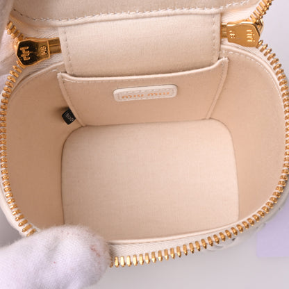 Matelasse Leather Shoulder Bag White