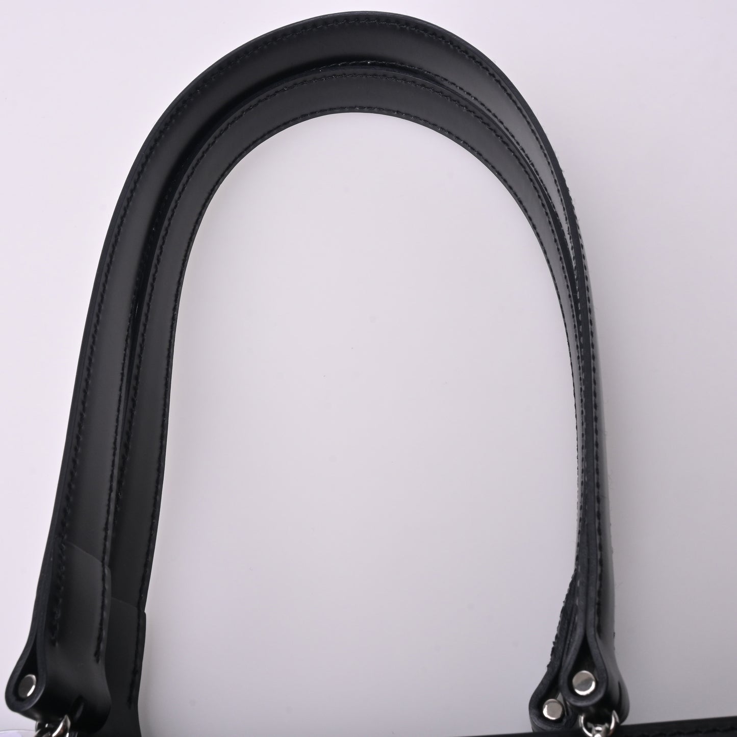 Calf Panther Leather Tote in Black