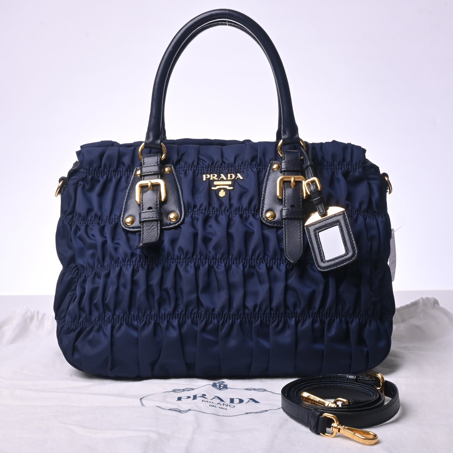 Nylon 2WAY Tote, Navy