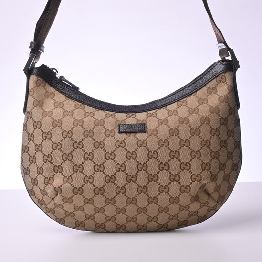 GG canvas shoulder bag brown