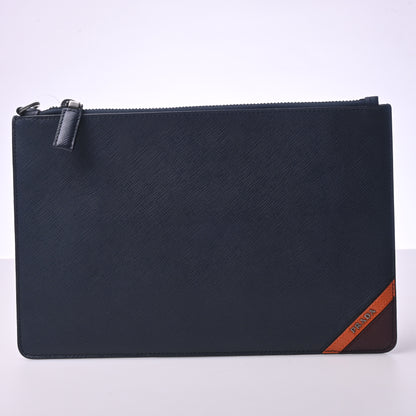 Saffiano Clutch Navy