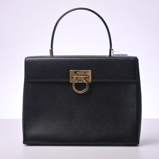 Gancini Leather 2WAY Handbag