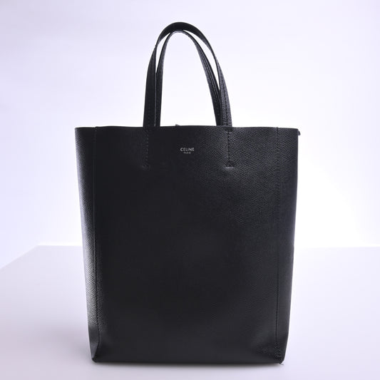 Leather Cabas Small Black