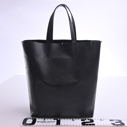 Leather Cabas Small Black