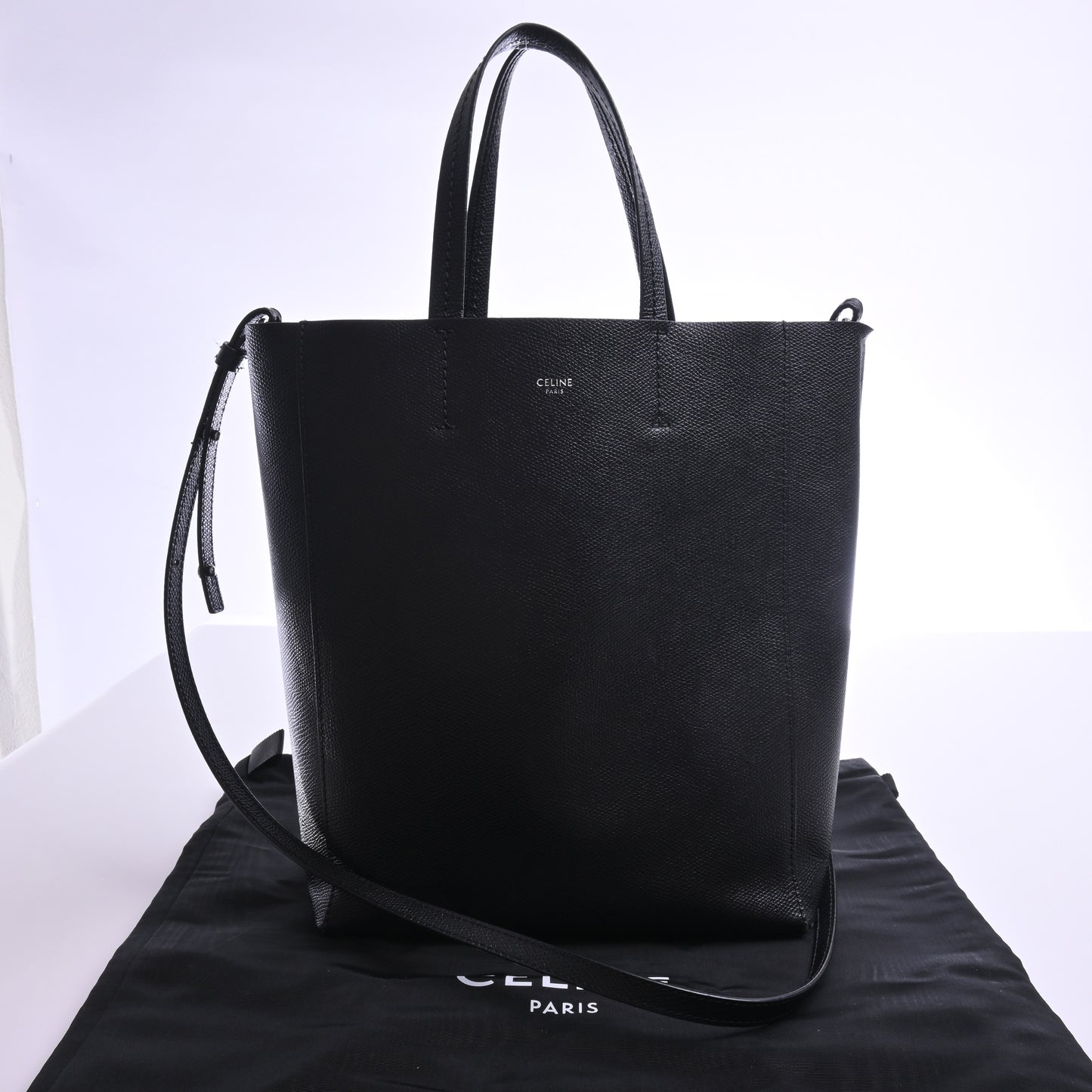 Leather Cabas Small Black