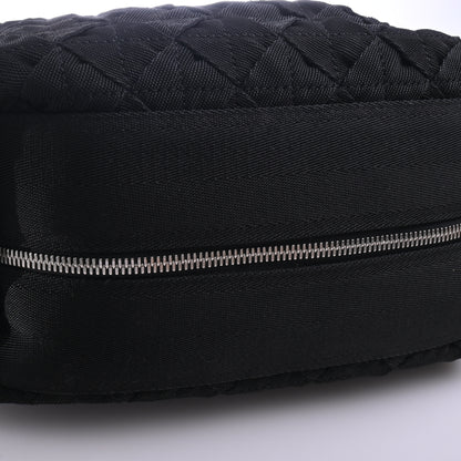 Canvas Intrecciato Shoulder Bag Black