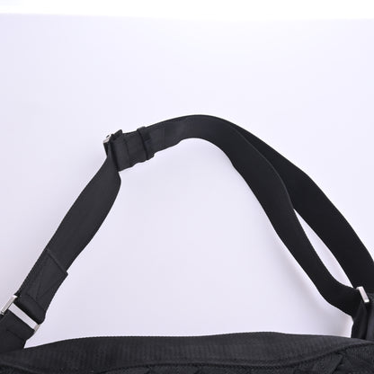 Canvas Intrecciato Shoulder Bag Black