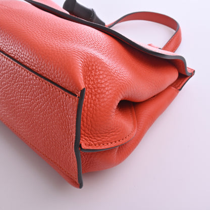 Bamboo Leather 2WAY Handbag Orange