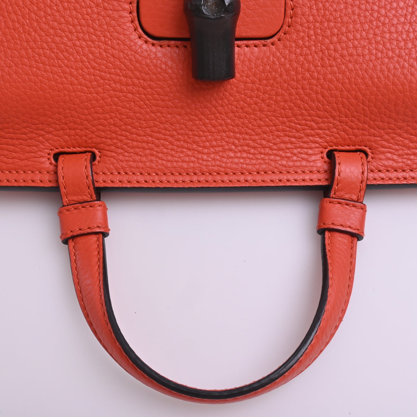 Bamboo Leather 2WAY Handbag Orange