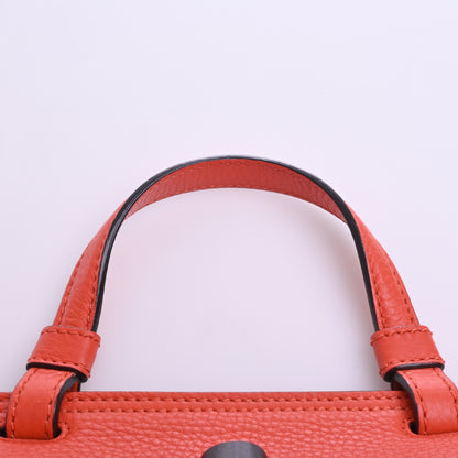 Bamboo Leather 2WAY Handbag Orange