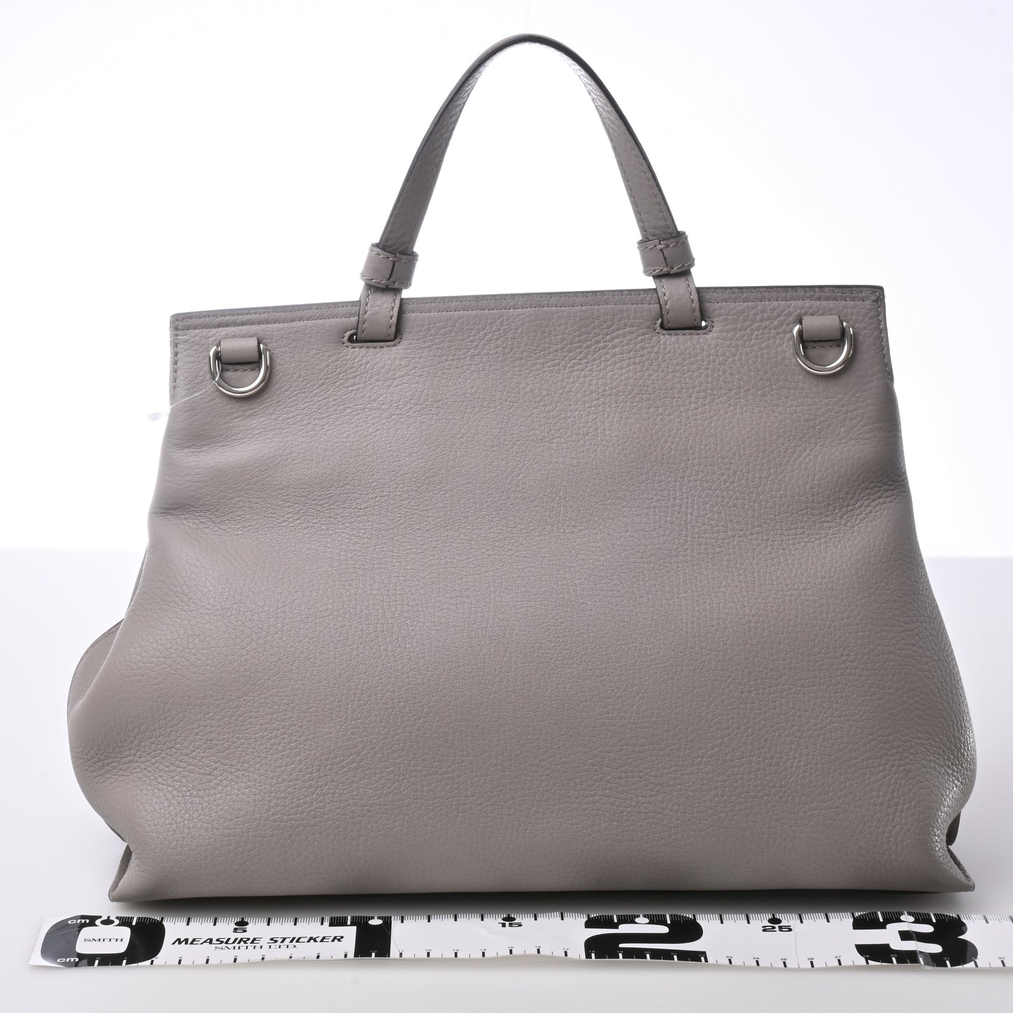 Bamboo Leather 2WAY Handbag Grey