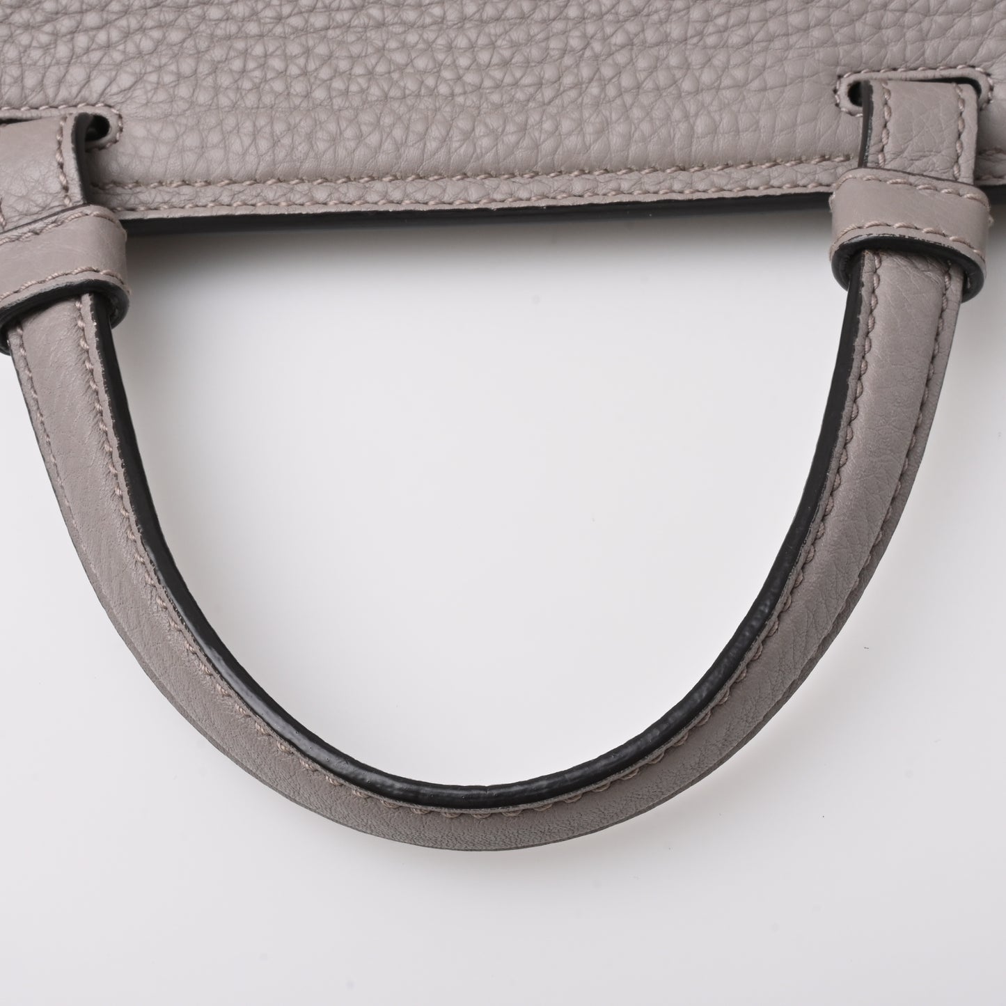 Bamboo Leather 2WAY Handbag Grey