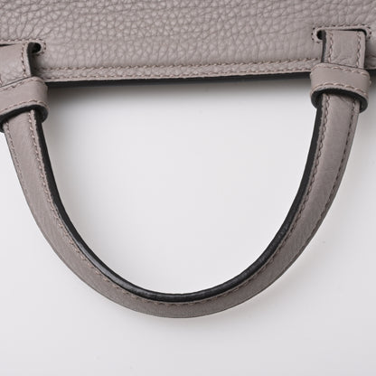 Bamboo Leather 2WAY Handbag Grey