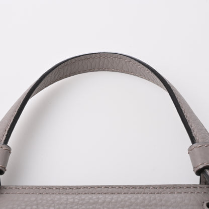 Bamboo Leather 2WAY Handbag Grey