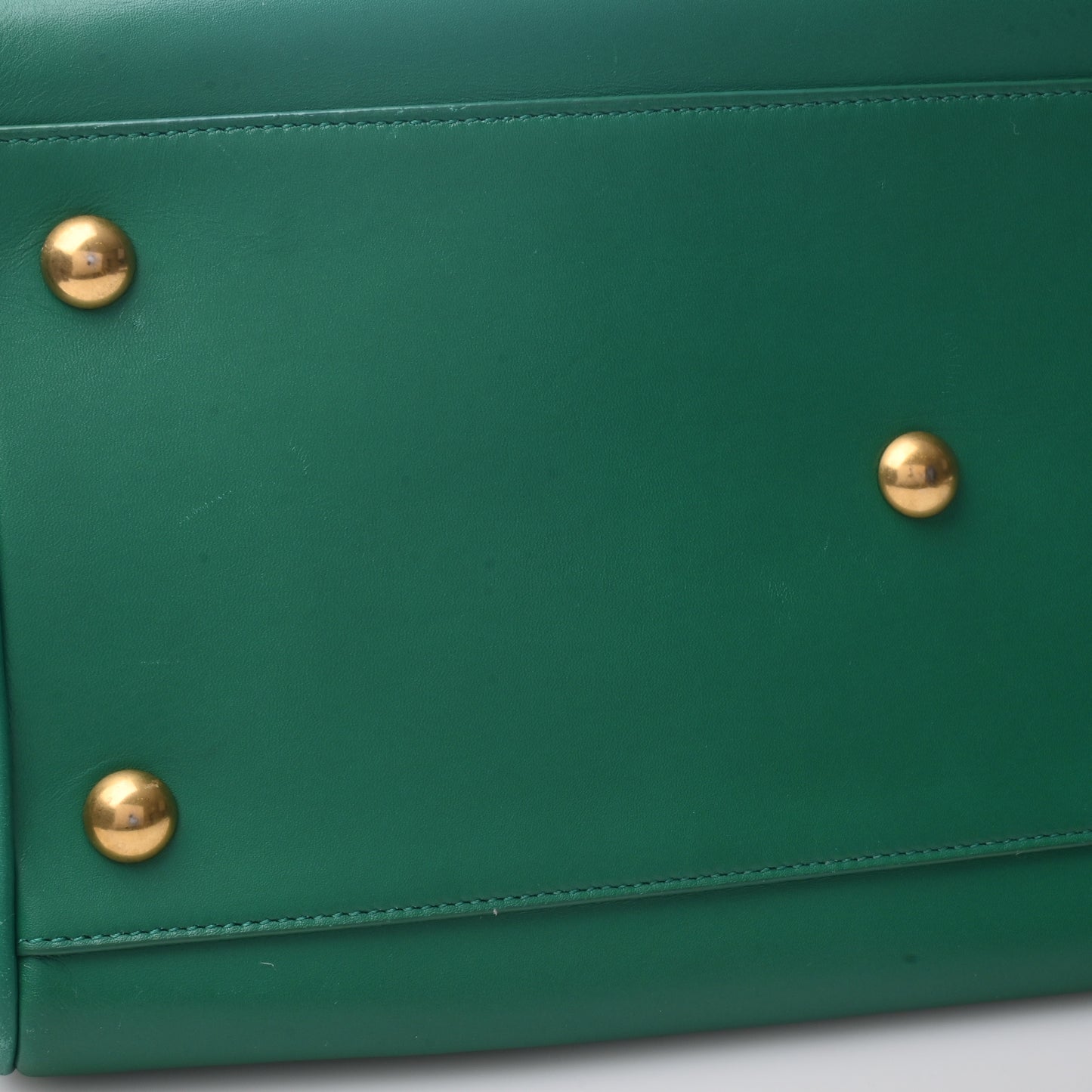 Saint Laurent Leather 2WAY Handbag Green