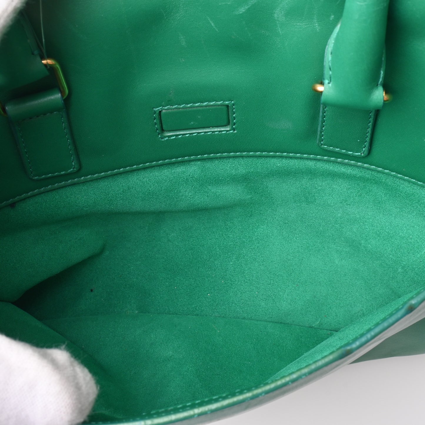 Saint Laurent Leather 2WAY Handbag Green