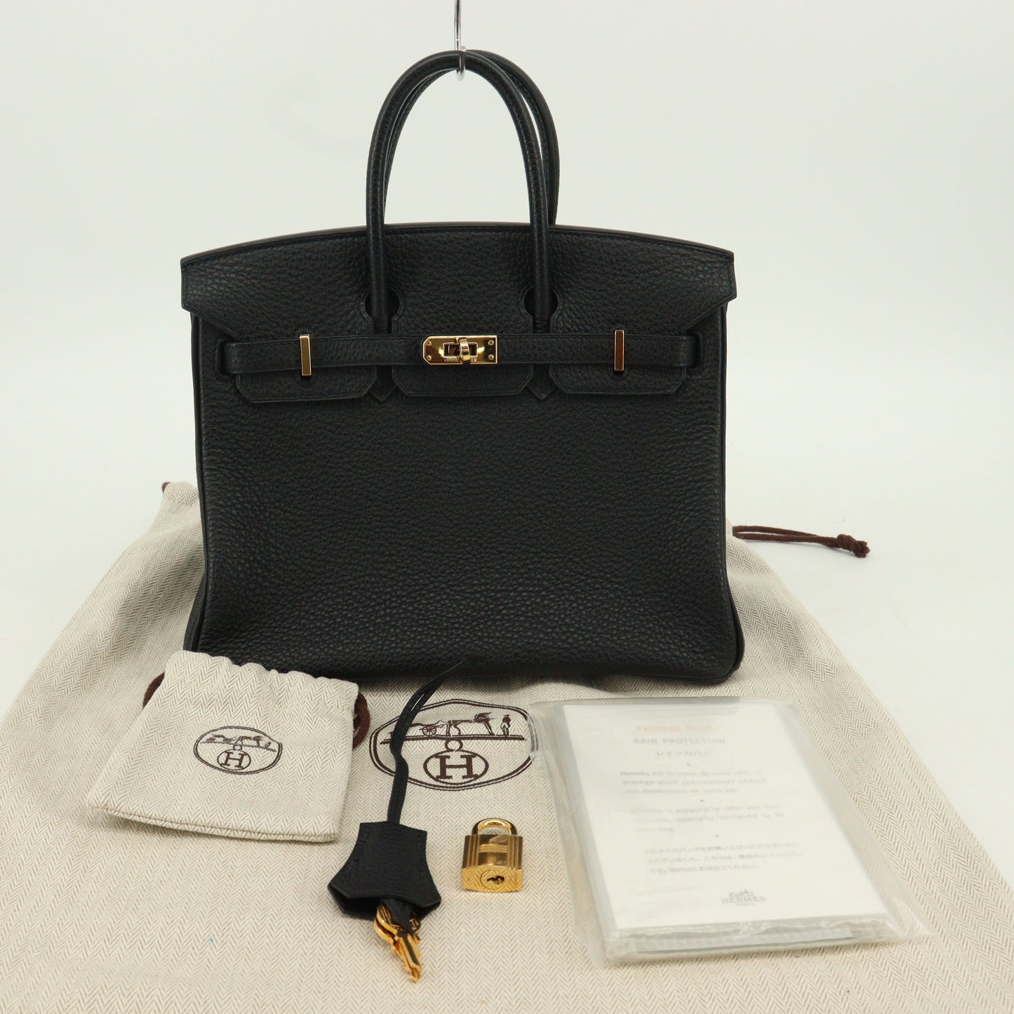 Togo Birkin 25 Black G hardware □N stamp