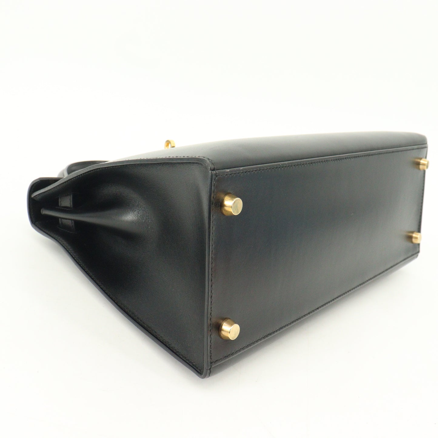 Box calf Kelly 28 Guilloche G hardware Black G stamp