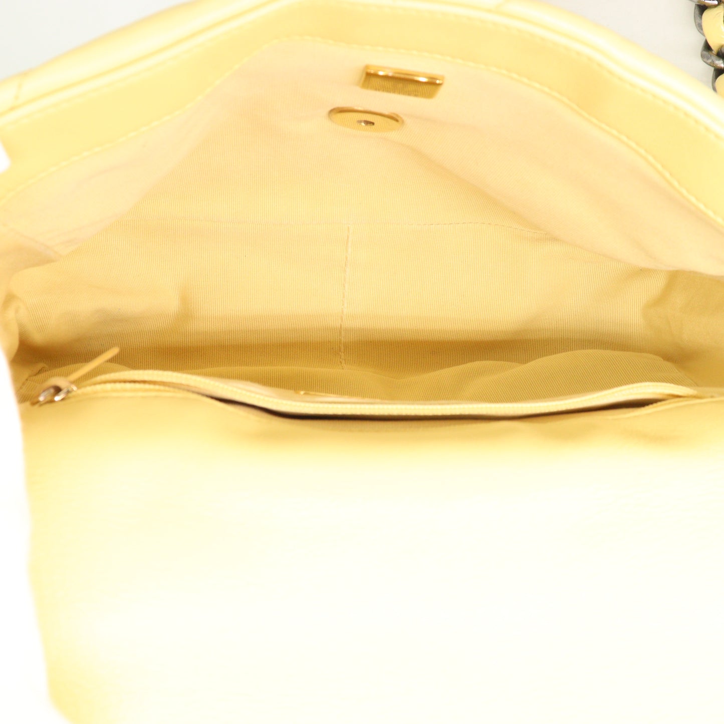 Lamb Chenelle 19 2WAY Bag Yellow G Metal Fittings IC Chip