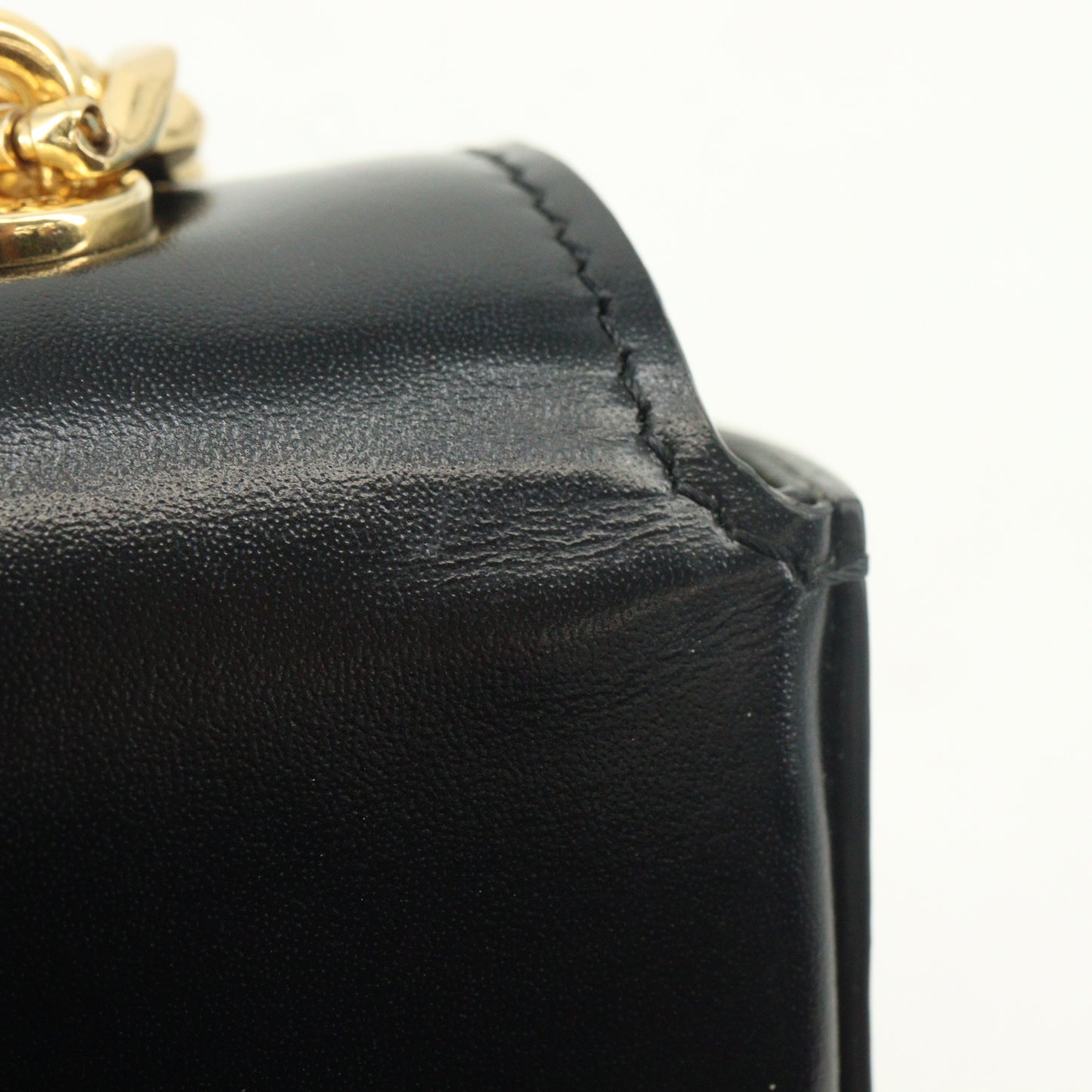 Triomphe Chain Shoulder Bag Black