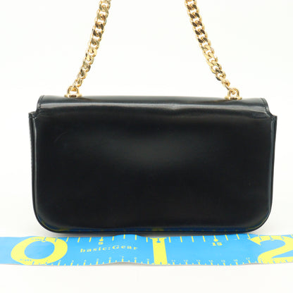 Triomphe Chain Shoulder Bag Black