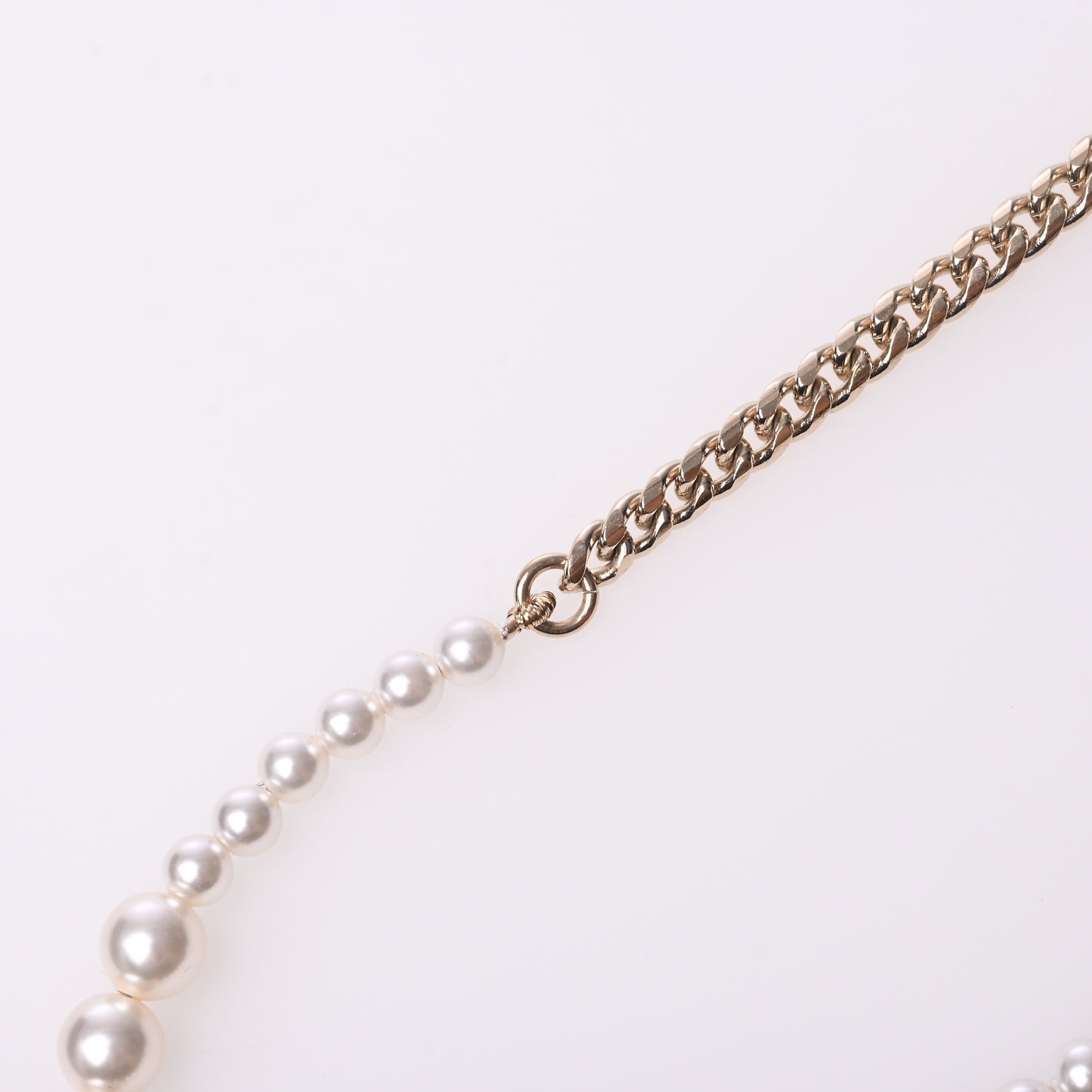 Coco Rhinestone Pearl Necklace GP Gold