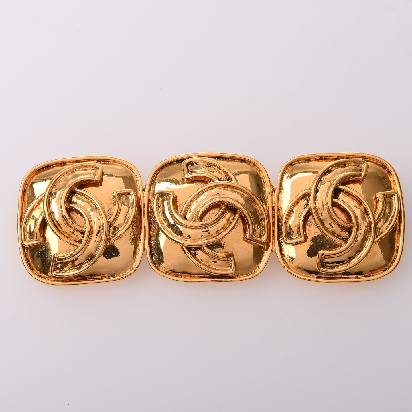 Triple Coco Brooch Gold