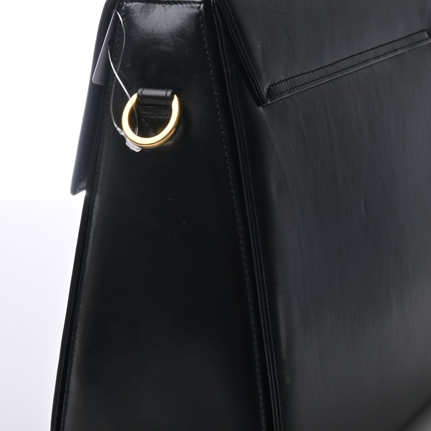 Gancini Leather 2WAY Shoulder Bag Black