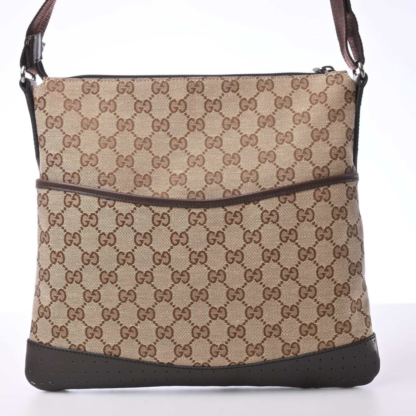 GG canvas shoulder bag brown