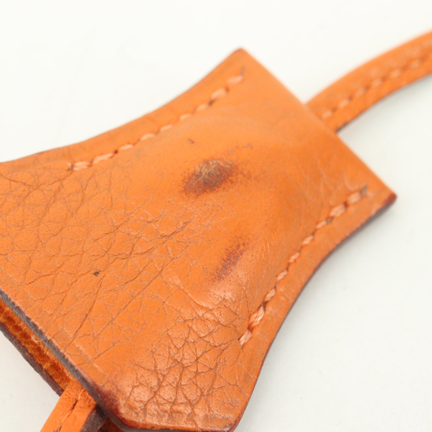 Taurillon Clemence Arlequin Kelly 32 Orange Etain Sanguine P engraved SV metal fittings Inner stitching