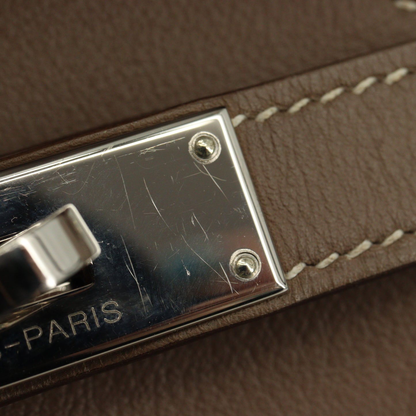 Swift Birkin 35 Etoupe SV hardware K engraved