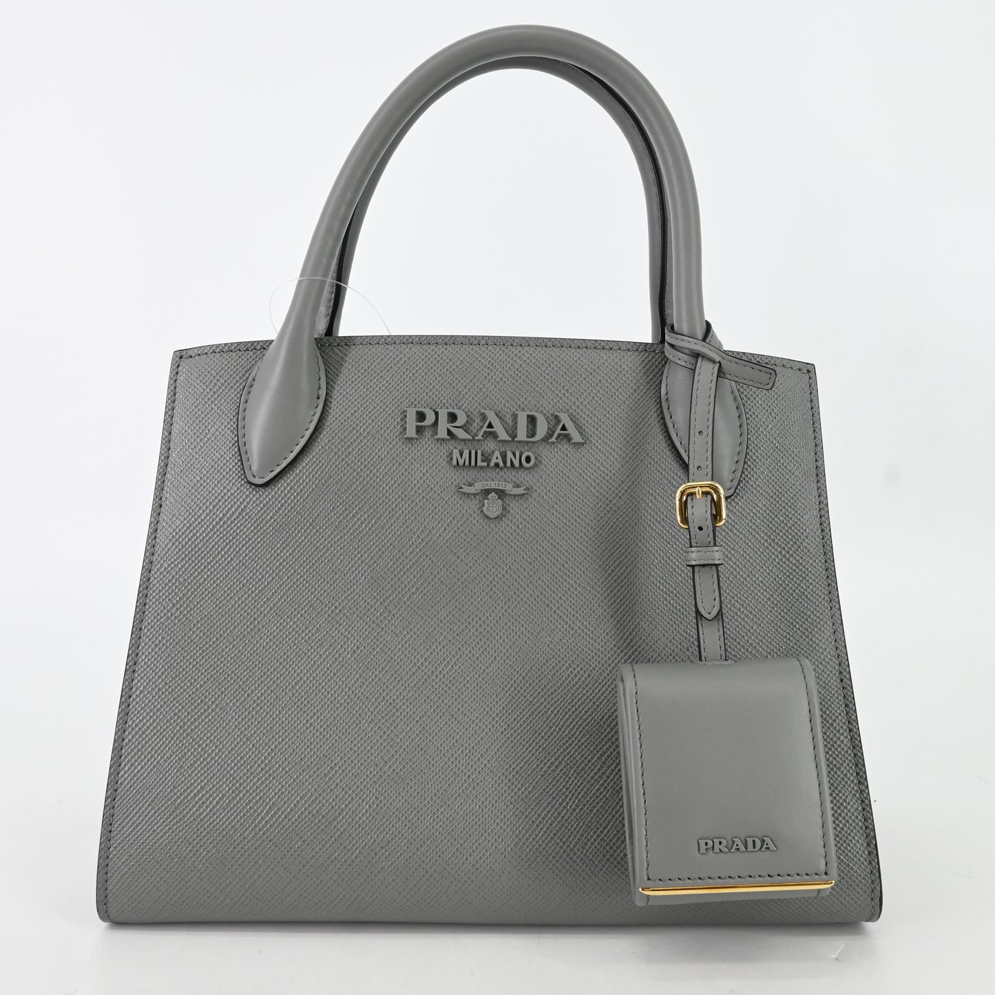 Saffiano 2WAY Shoulder Bag, Grey