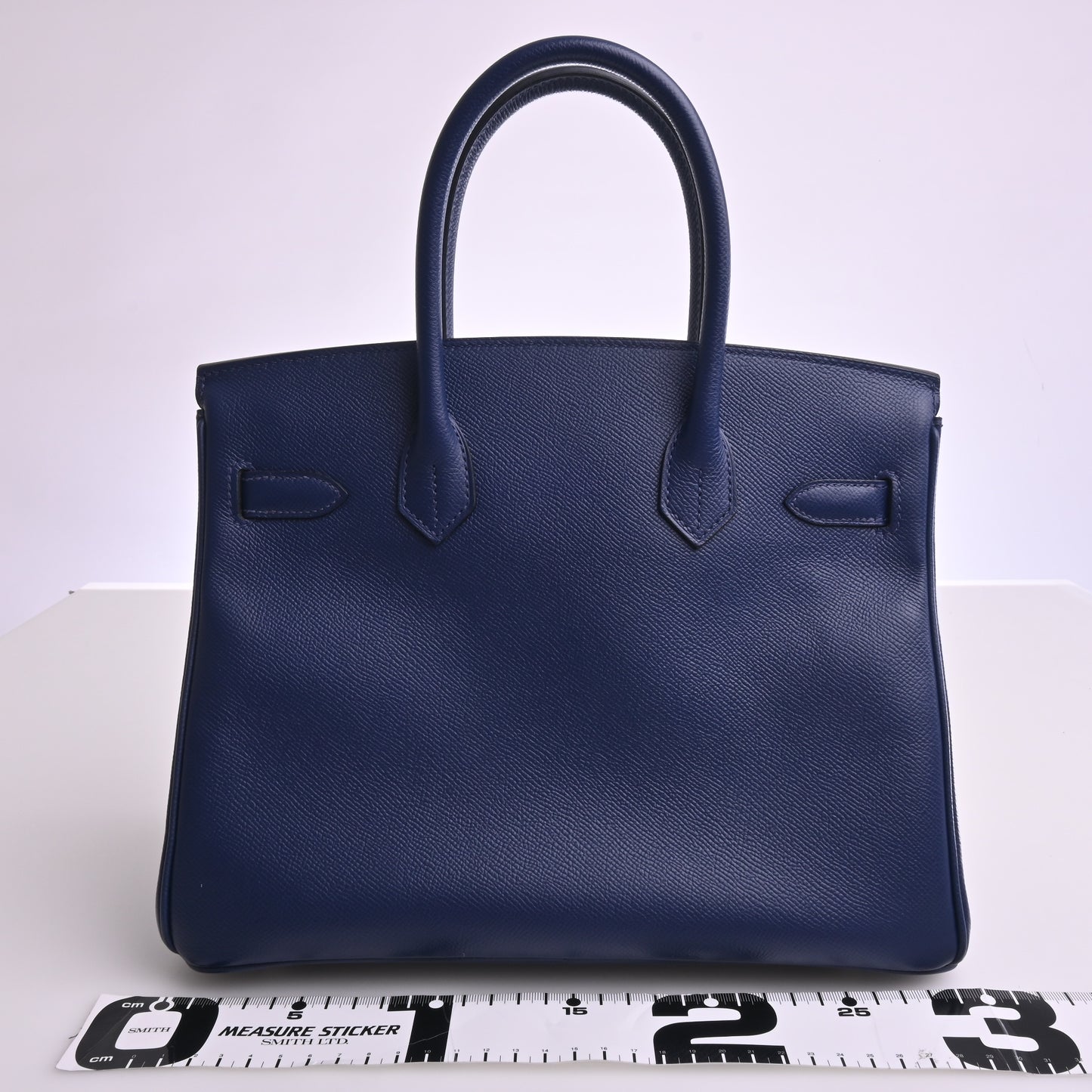 Epsom Birkin 30 handbag, navy, silver hardware, X stamp