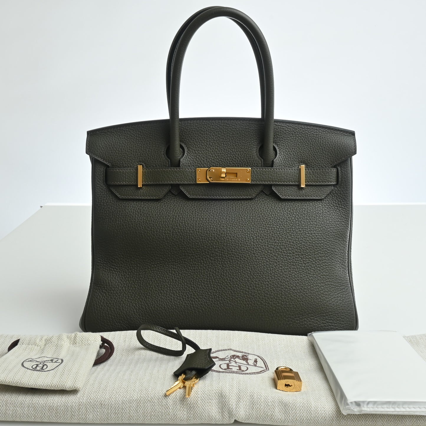 Togo Birkin 30 Vert Maki Green G Hardware Y Stamp