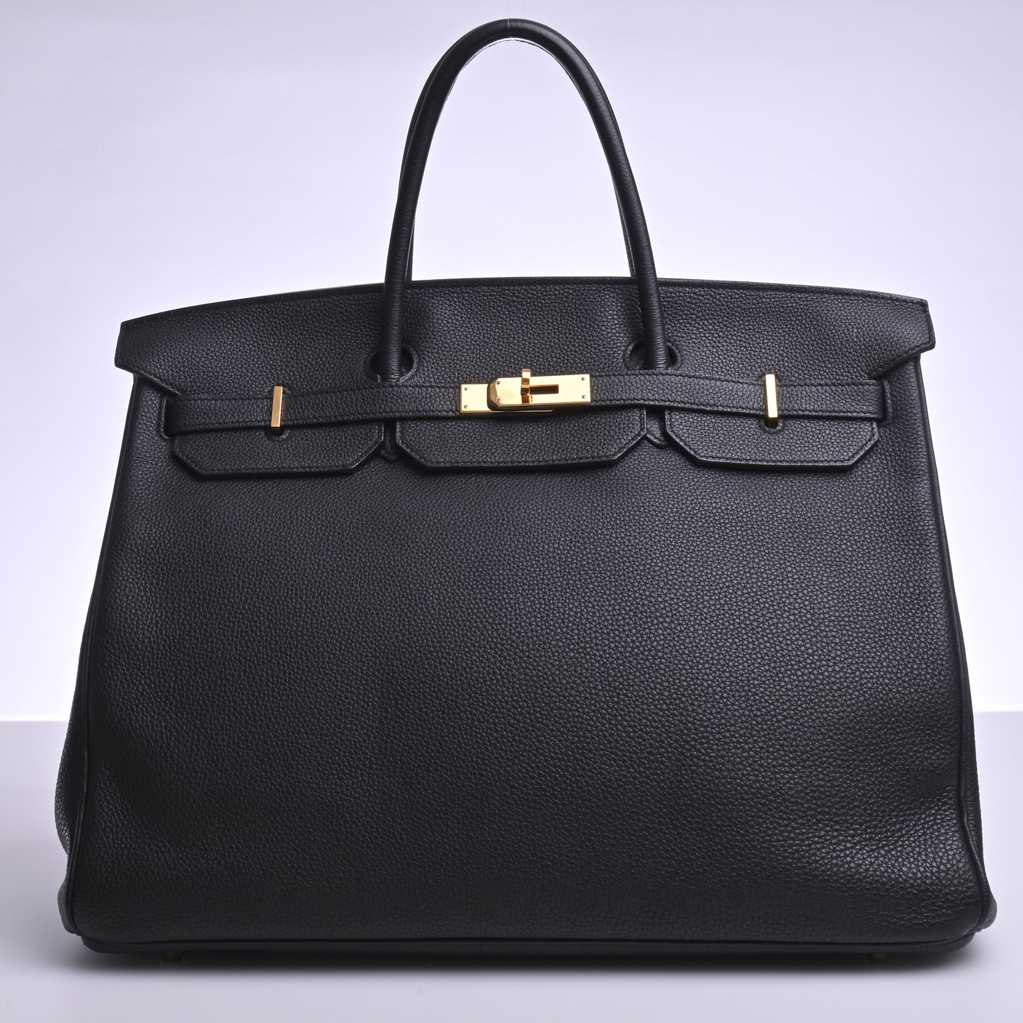 Togo Birkin 40 handbag, black, G hardware, A stamp